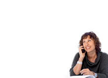 Woman talking on phone