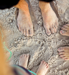 Feet in sand